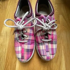 Dansko Canvas Plaid Sneaker with Arch Support Size 39